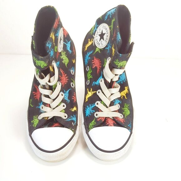 Converse Chuck Taylor All Star Dino Mid-Top Sneakers Kids Size 3 Dinosaurs - Picture 3 of 8